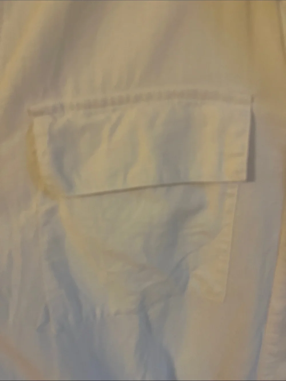 LOFT Cream Button-Front Drawstring Shirt Jacket - Picture 4 of 5